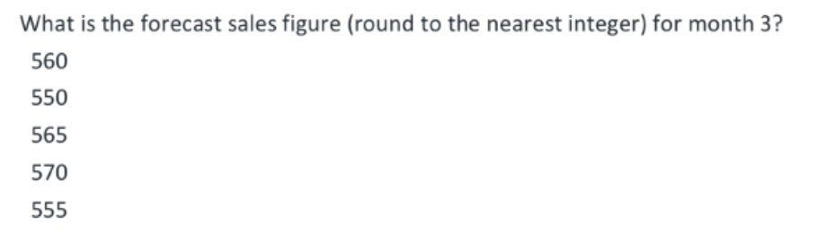 Q1a Q1b Given the following sales data, use a