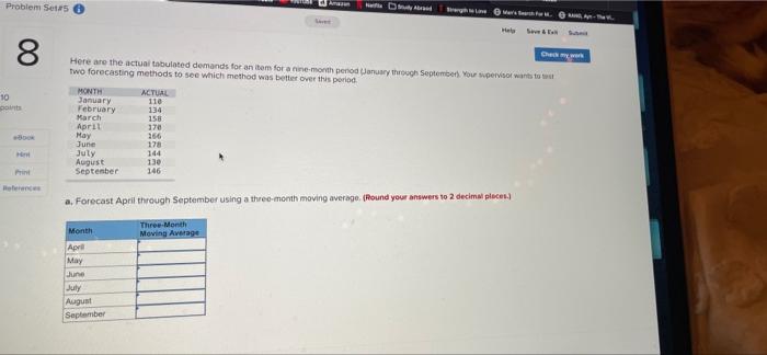 ps 5, #8 Problem Sets 8 10 points References y