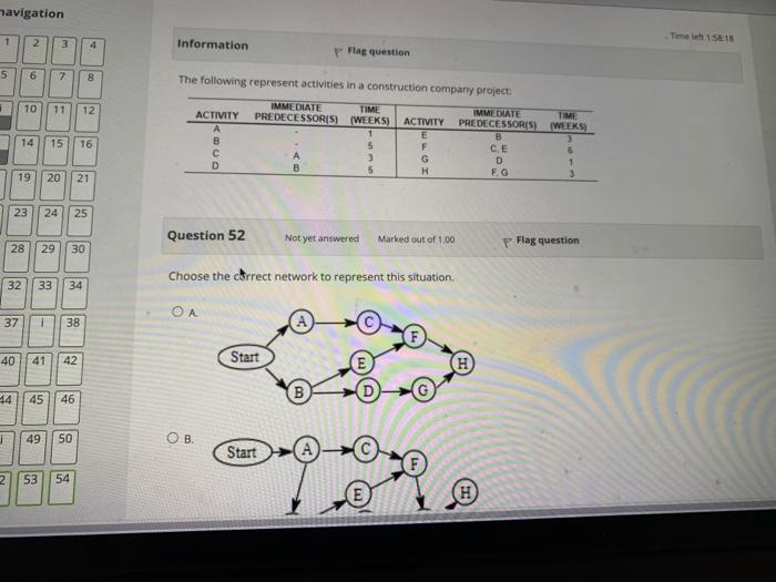 avigation 1 Time 151 1 2 3 4 Information Flag