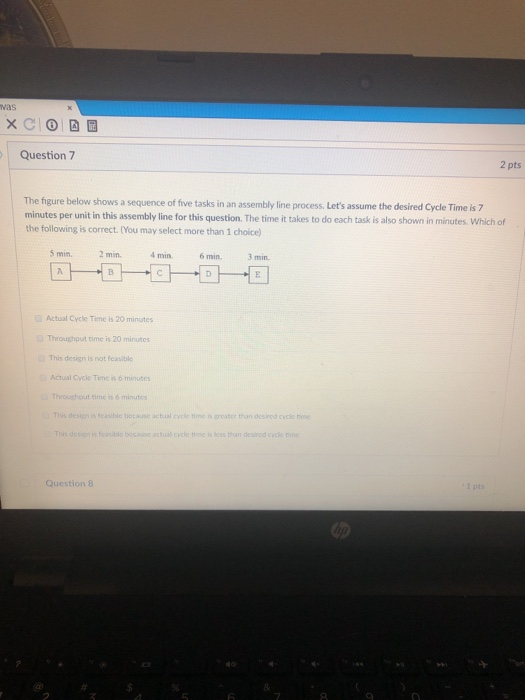 was a Question 7 2 pts The figure below shows a
