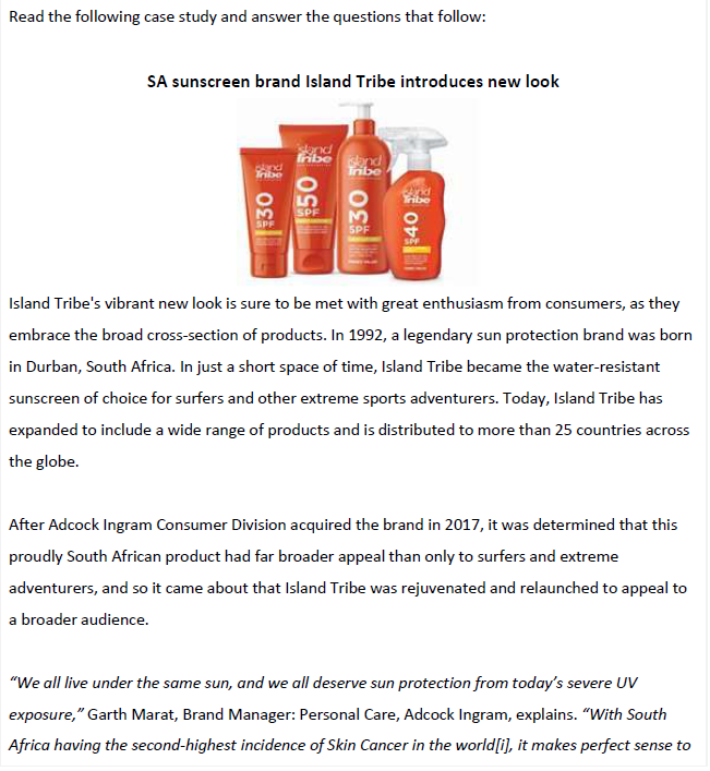 Read the following case study and answer the