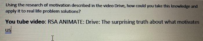 design thinking Using the research of motivation