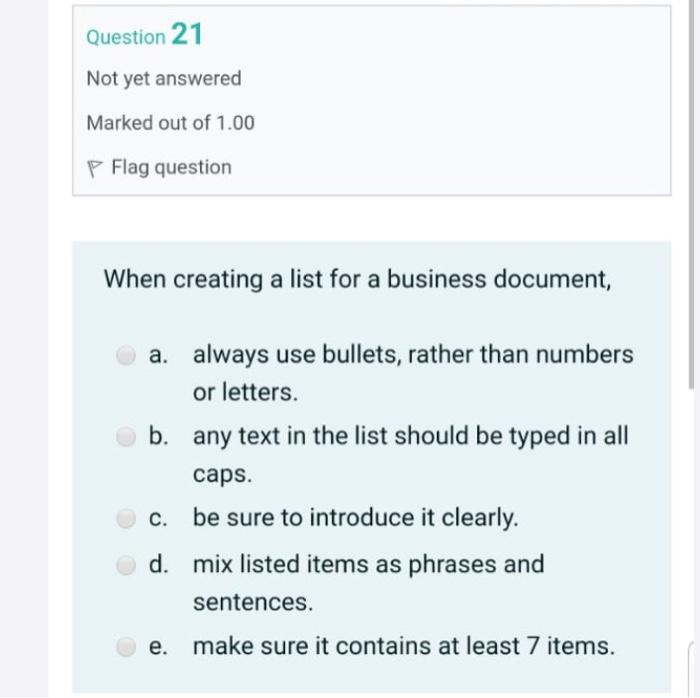 Question 21 Not yet answered Marked out of 1.00 P