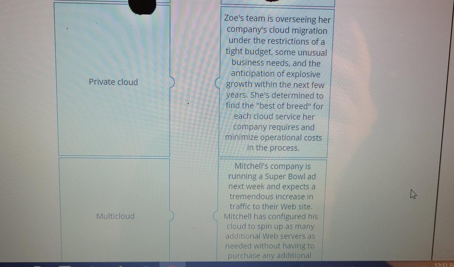 blue boxes need to be matched left to right and