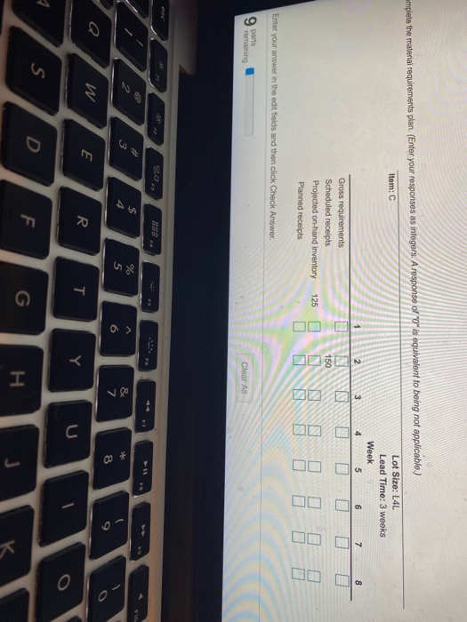 i Data Table Table 2. INVENTORY RECORD DATA F G C