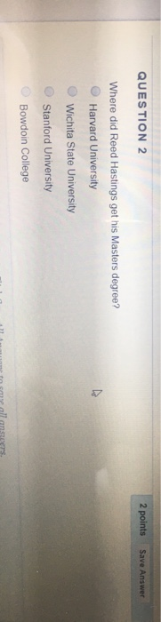 QUESTION 2 2 points Save Answer Where did Reed