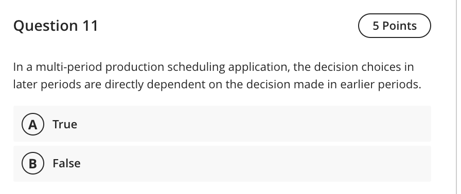 Question 10 5 Points Use this information to