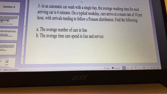 Section A 3- In an automatic car wash with a