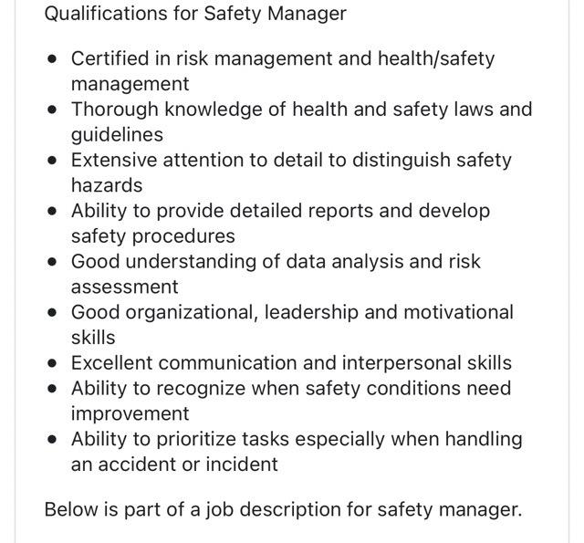 Read each task in the job description and