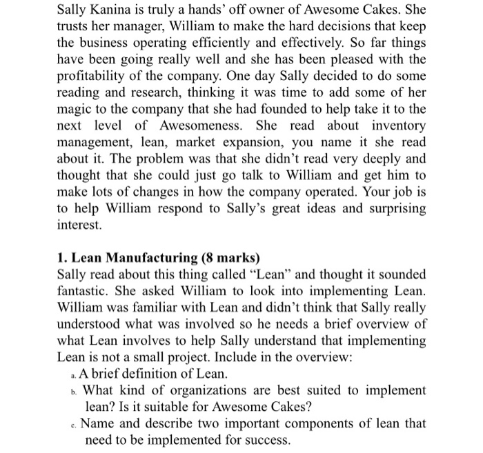 Sally Kanina is truly a hands' off owner of