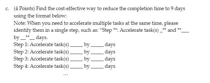 C. (4 Points) Find the cost-effective way to