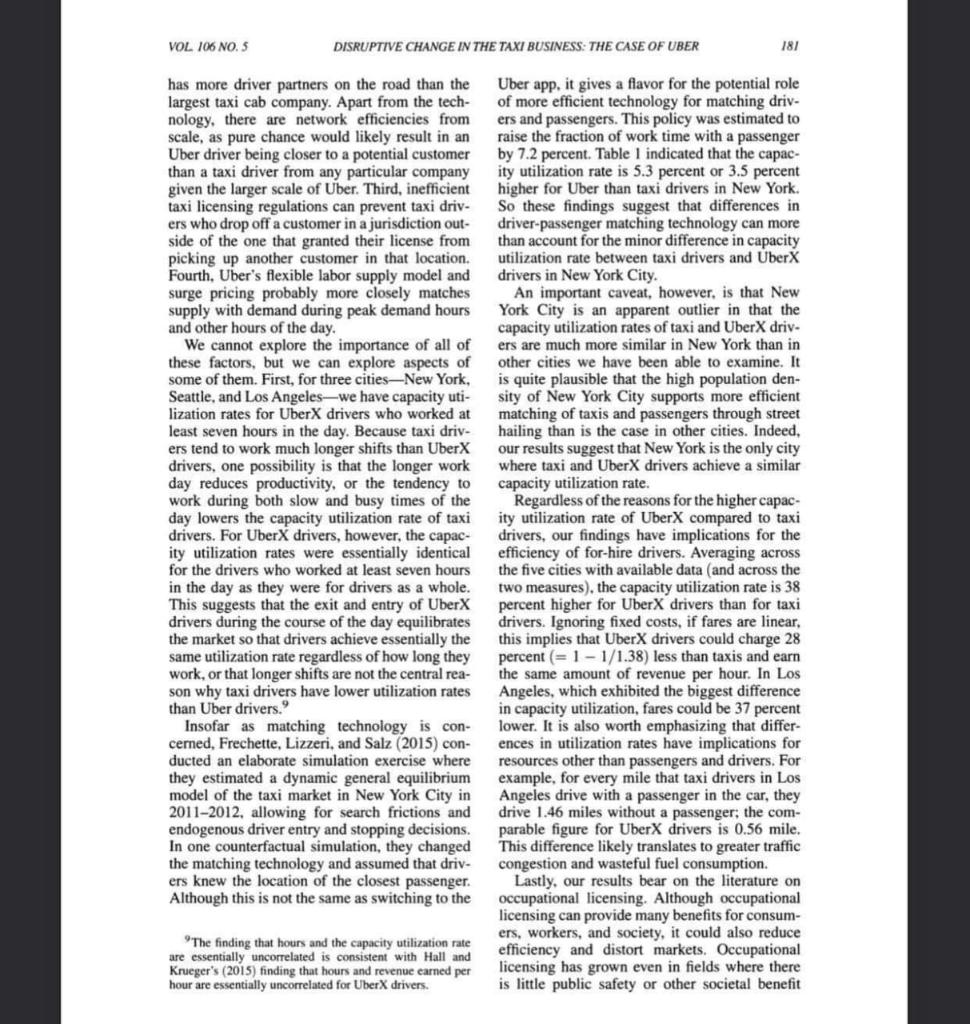 a. Describe why Uber's capacity utilization rate