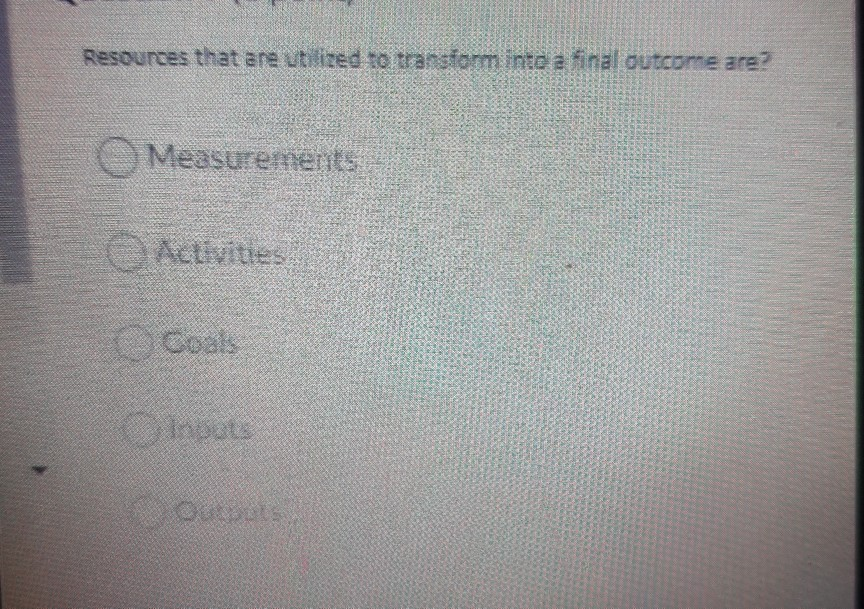 Resources that are utilized to transform into a