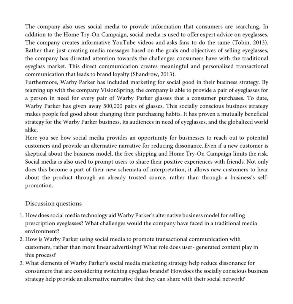 PLEASE SOLVE THIS CASE STUDY Case Study: Warby