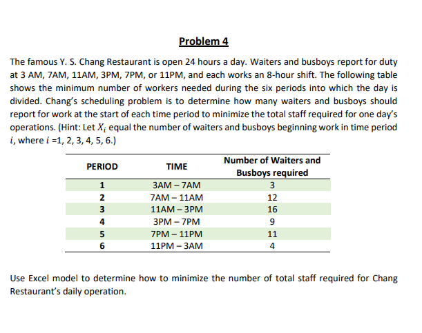 Answer all questions with Excel and please show