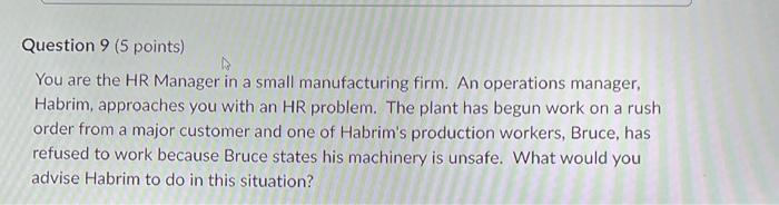 Question 8 (5 points) You have a sore back from