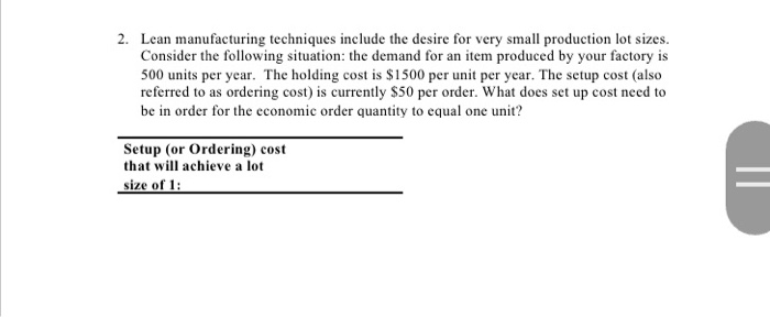 please show all calculations 2. Lean