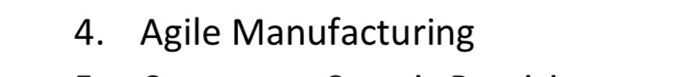 what is agile manufacturing in operation