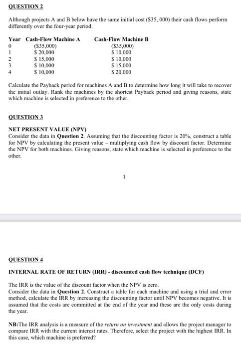 kindly answer question 4 with some explanation.