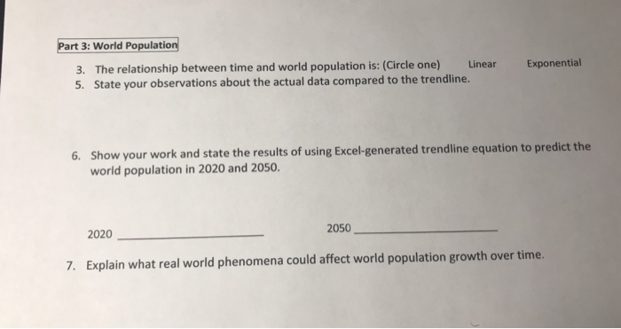 Please answer all questions and show work! Part