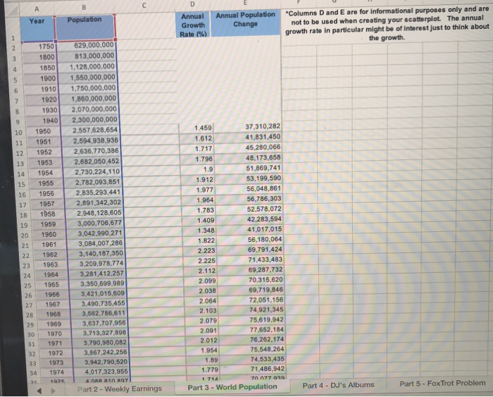 Please answer all questions and show work! Part