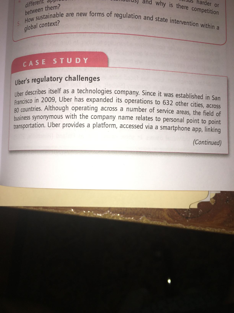 Uber's Regulatory Challenges Case Study Please