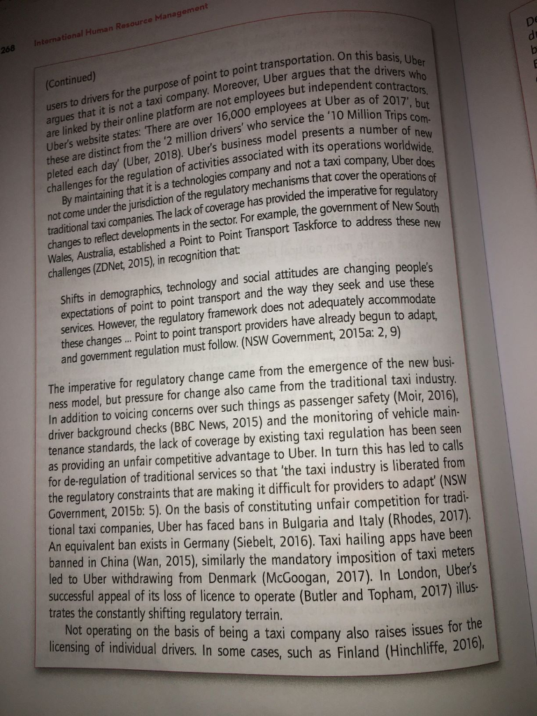 Uber's Regulatory Challenges Case Study Please