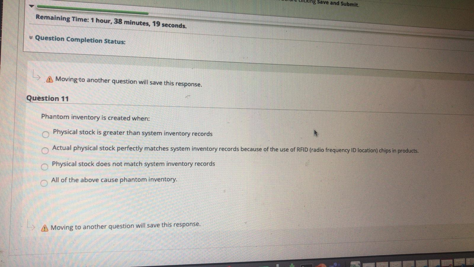 LS Moving to another question will save this