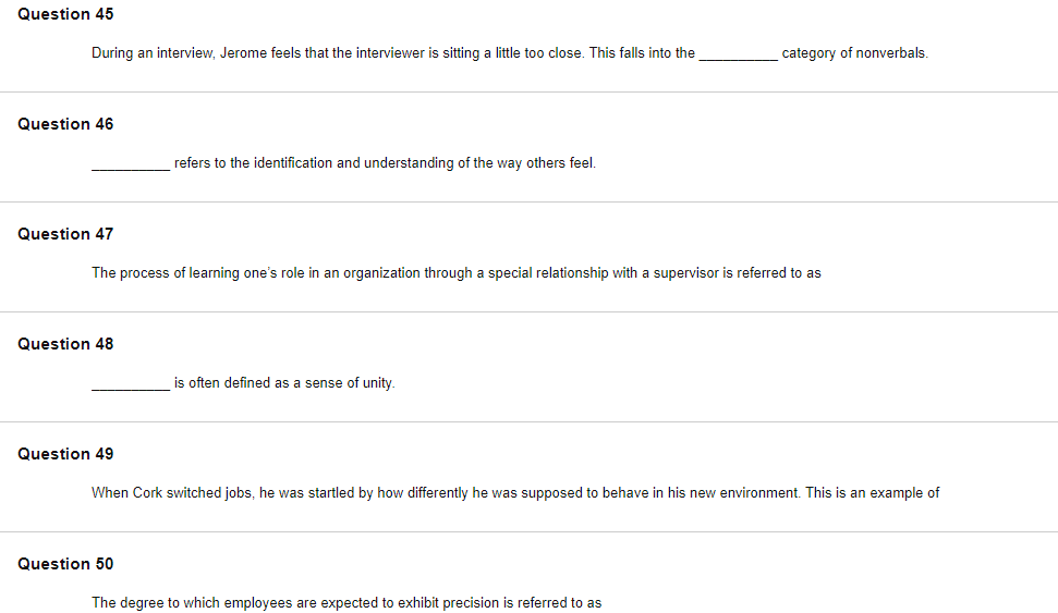 During an interview, Jerome feels that the