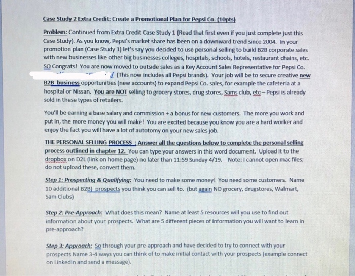 Case Study 2 Extra Credit: Create a Promotional