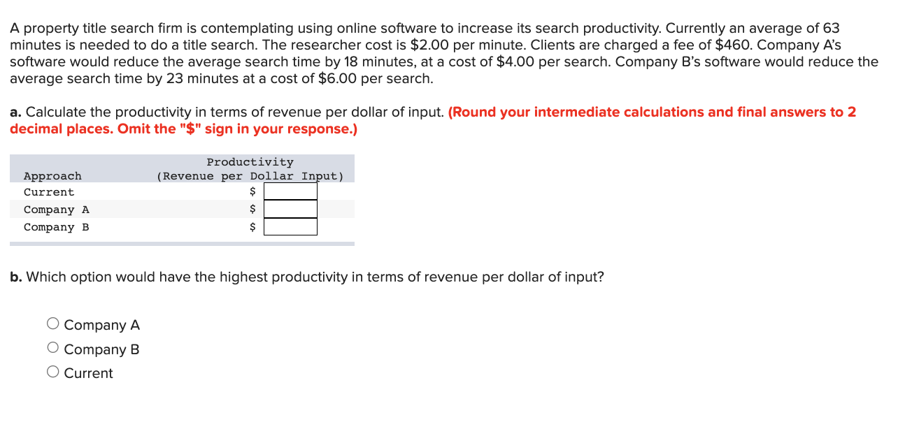 A property title search firm is contemplating