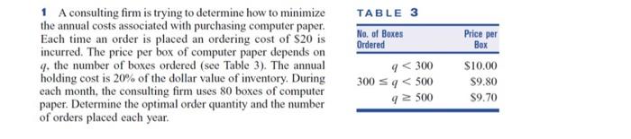 1 A consulting firm is trying to determine how to