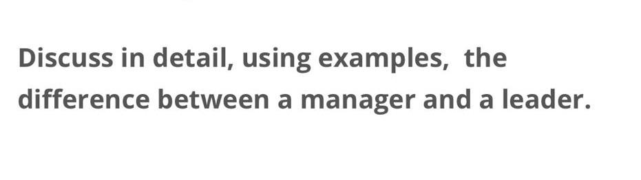 Discuss in detail, using examples, the difference