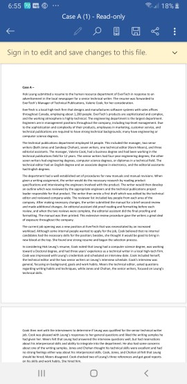 review caseA and identify the recruitment and