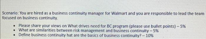 Anyone please answer these for me Scenario: You