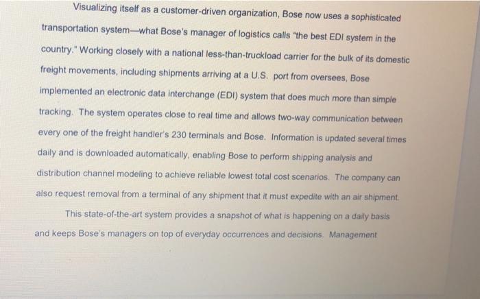 Case Questions 1. Which supplier performance