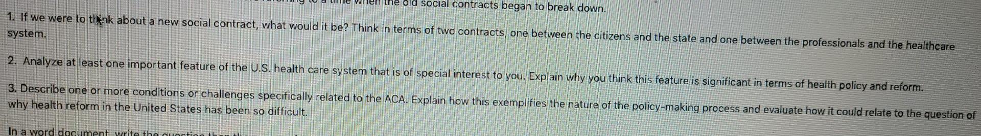 When the old social contracts began to break