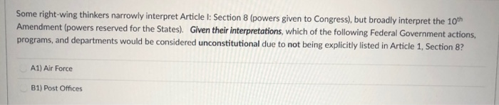 Some right-wing thinkers narrowly interpret