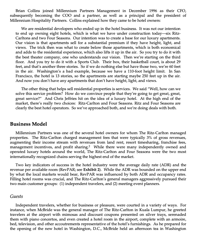 Case Study of Ritz-Carlton 4. In what may be a