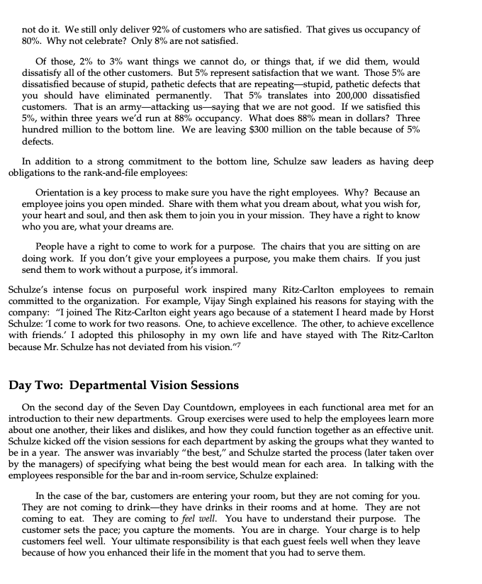 Case Study of Ritz-Carlton 4. In what may be a