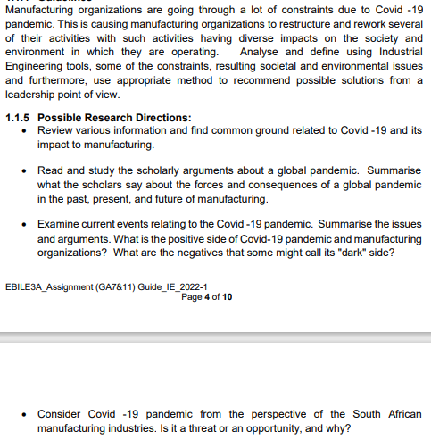 Manufacturing organizations are going through a