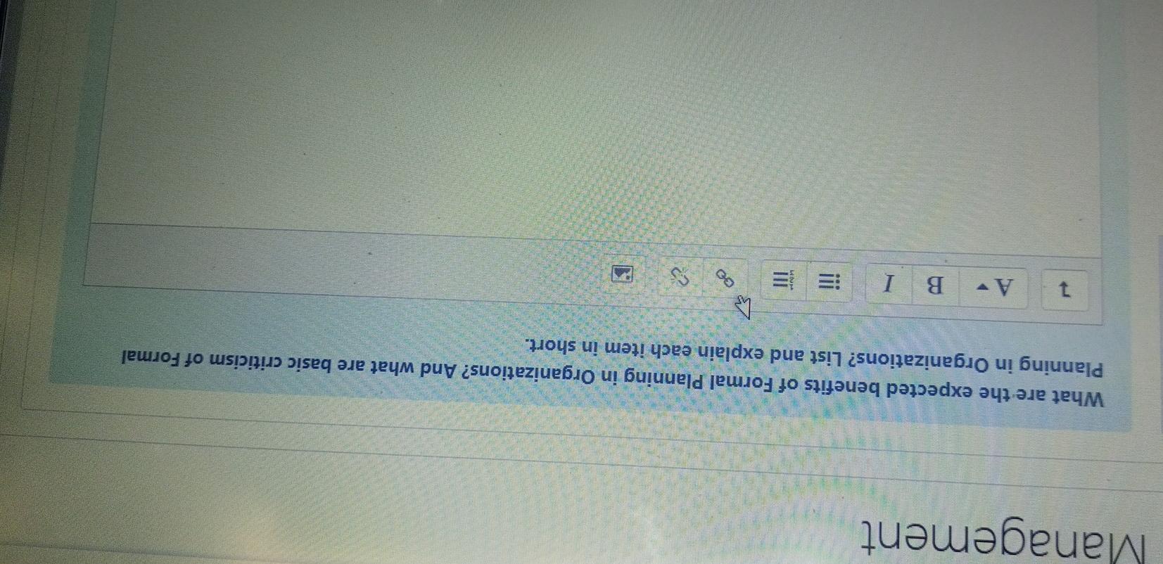 Management What are the expected benefits of