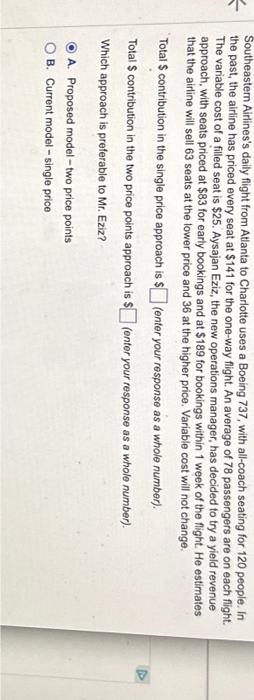 Southeastem Airlines's daily flight from Atlanta