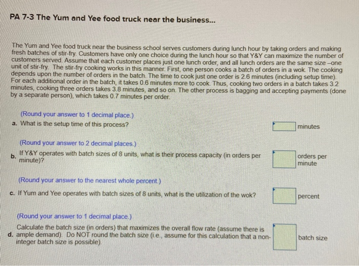Please answer the following A,B,C and D. PA 7-3