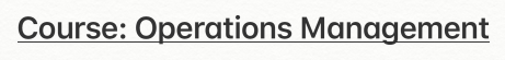 Figure 6.6(e) Example 2 Course: Operations