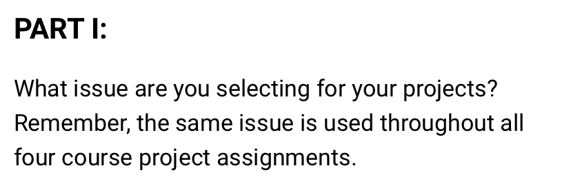 What you're doing: Although the Course