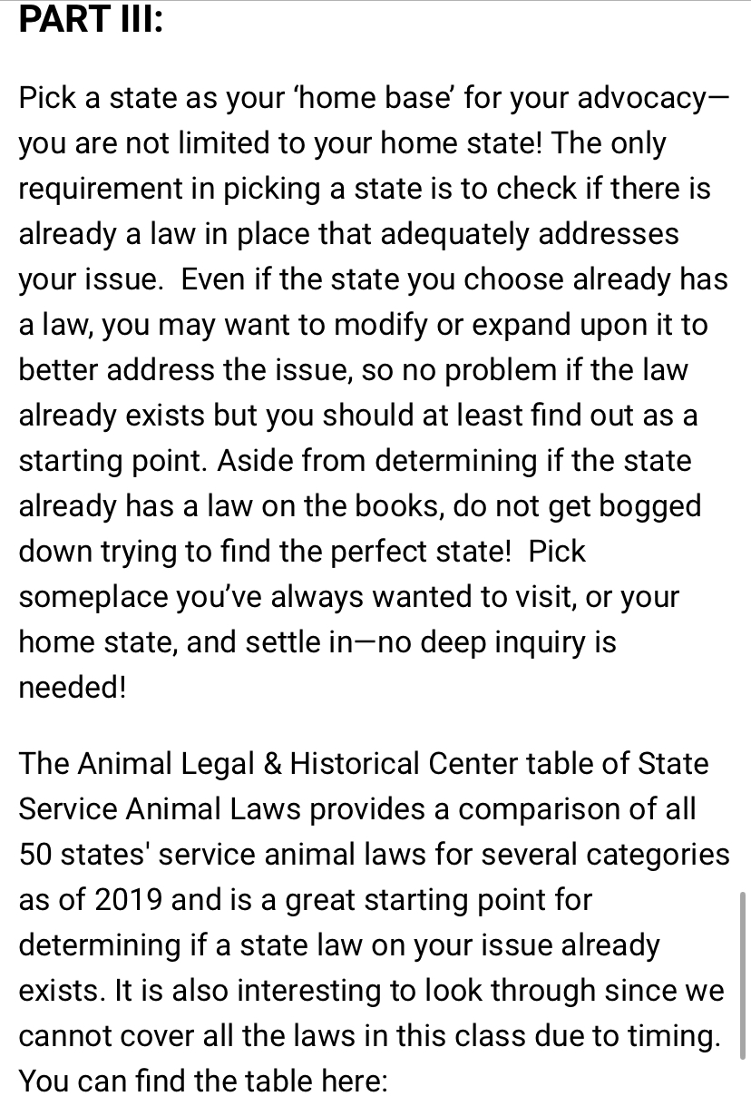 What you're doing: Although the Course