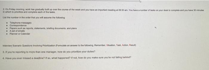 2. It's Friday moming, work has gradually built