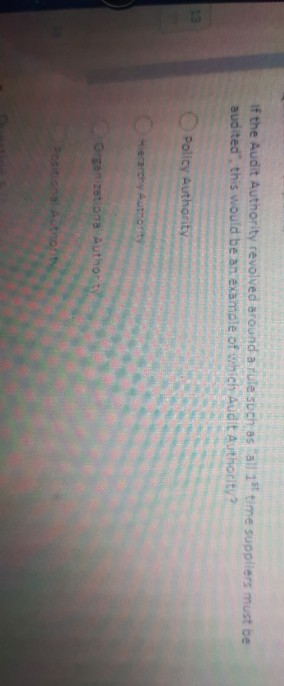 If the Audit Authority revolved around a rule