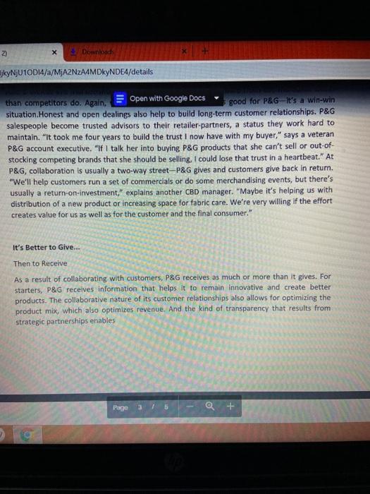 Read the case and please answer these questions